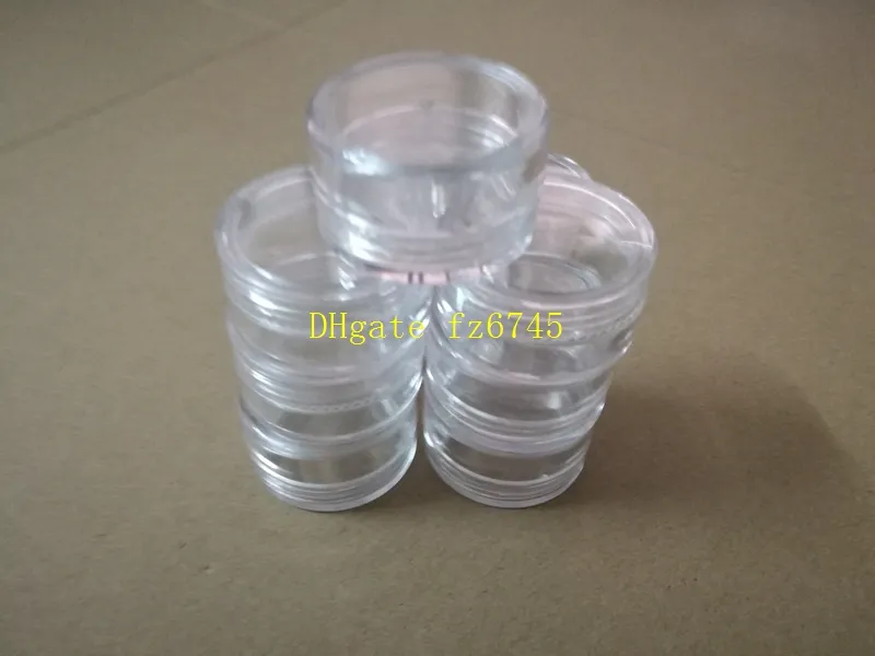 / mycket snabb frakt 10g Rensa tomma krämburk 10ml Transparent Cream Pot Display Case 10cc Cosmetic Förpackning