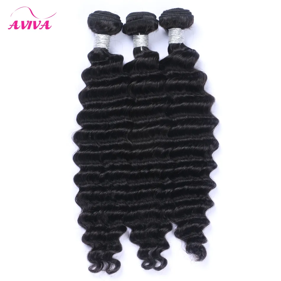 Indian Głębokie Fala Kręcone Dziewiczy Włosy Wyplata Wiązki Nieprzetworzone Surowe Indyjskie Głębokie Kręcone Remy Human Hair Extensions Wefts 3szt Natural Color