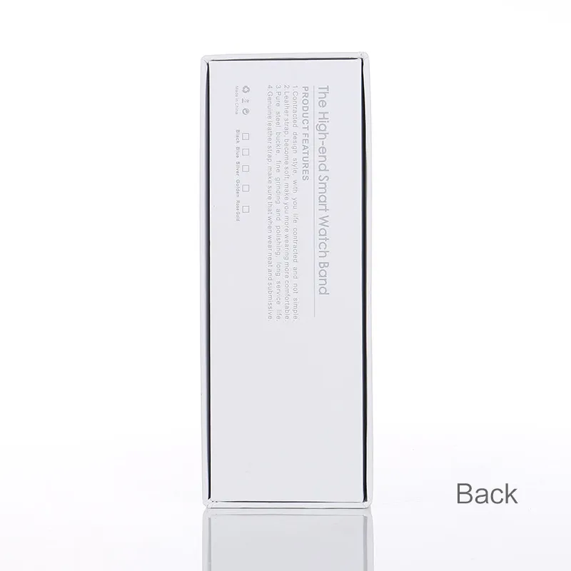 Partihandel Anpassa Logo Universal Förpackning Box för Apple Watch Brand Retial White Paper Package Present Pack