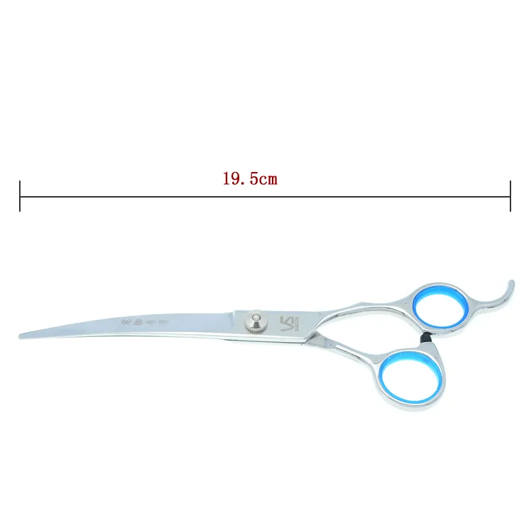 7.0 Polegadas VS Profissional Pet Scissors para Dog Grooming Corte Afiada Tesoura Clipper Curvo Tesouras Animais Clippers De Cabelo, LZS0187