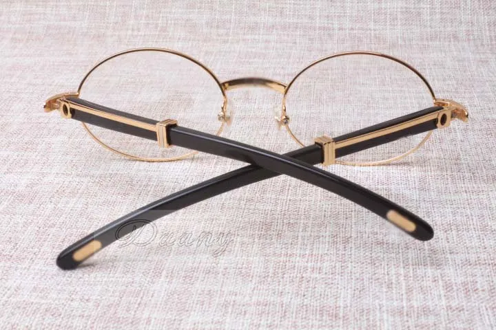 2019 new retro round glasses 7550178 black speaker eyeglasses men and women spectacle frame size: 55-22-135mm