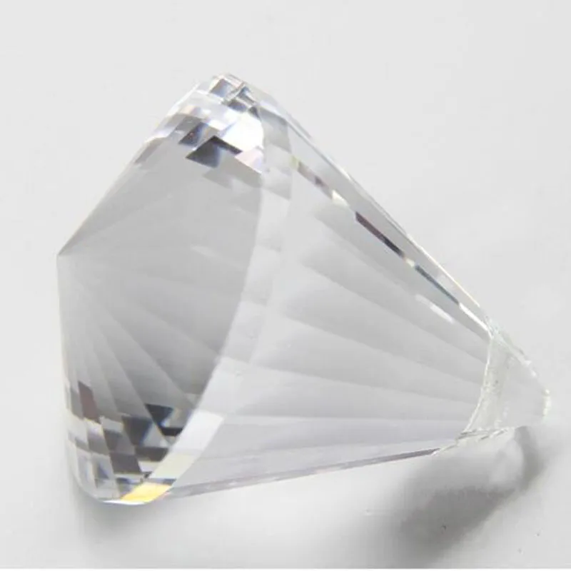 5 sztuk Clear 40mm Faceted Szkło Kryształowe Stożek Ball Prism Chandelier Crystal Parts Wiszące Suncatcher Wisiorek Wedding Home Decor
