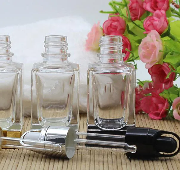 30ml Clear Dropper Bottle Transparent PIpette Dropper Cosmetic square Vial Sample Display Containerby fedex dhl