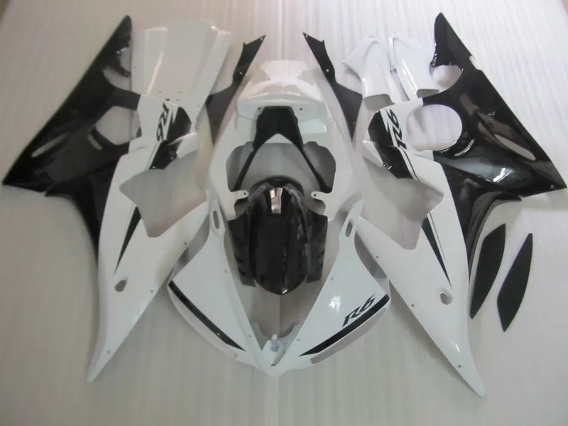 High quality fairing kit for Yamaha YZF R6 03 04 05 white black fairings set YZF R6 2003 2004 2005 OT23