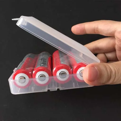 50pcs Portable 18650 Battery Case Holding 4 Pcs 18650 Battery Storage Box Multi Colors For 18650 18350 14500 Battery