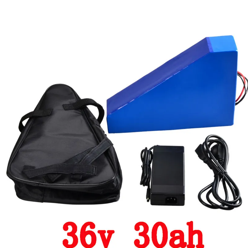 US EU No Tax 36V 30AH Electric Bike Battery 36V 1000W lithium battery Use for samsung cell 42V 2A charger
