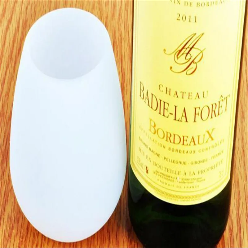 Ny design mode 2017 lätt bära obrännbar klar gummi vin kopp silikon vin kopp vinglas
