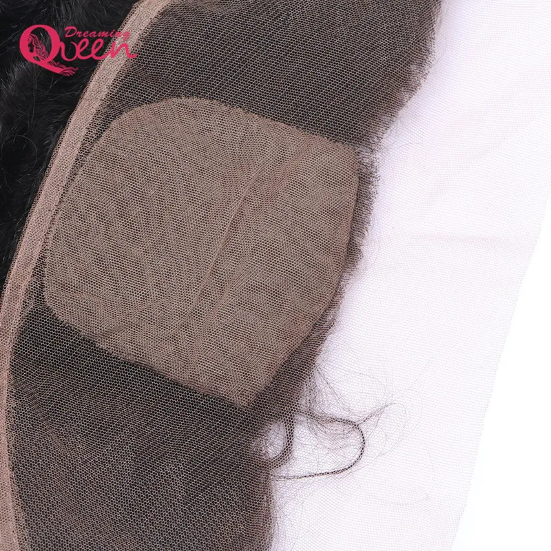 Brazilian Deep Wave Silk Base Lace Frontal Closure Virgin Human Hair With Baby Hair 13x4 Ear to Ear Lace Closure Pre-plucked Top Lace