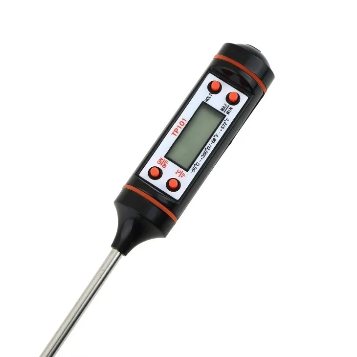 Digital Rostfritt termometer LCD-skärm Kök BBQ Matlagning Mat Probe Kött Turkiet Grill Kök Instant Temperatur Senso Läs