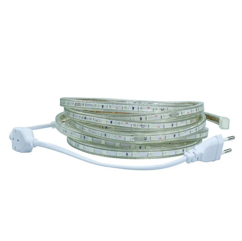 CE RoHS LED-belysning AC 110V 220-240V Högspänning 100m LED-remsor 5050 Vattentät 50m LED-lampor + US / EU-kontakt 3333