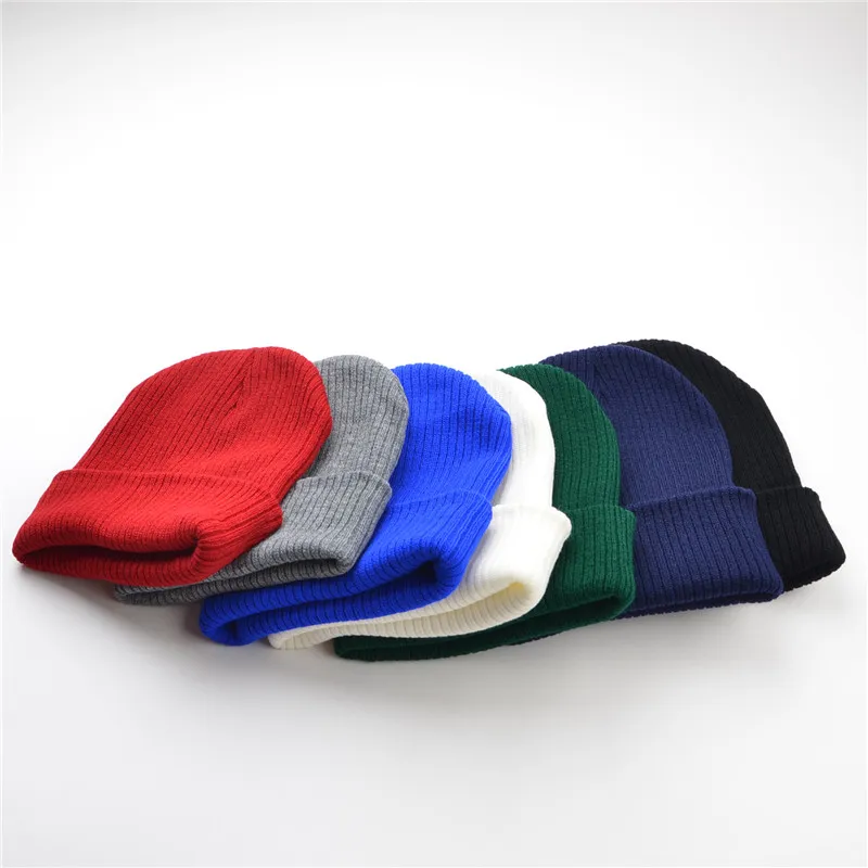 Man vinter hattar för kvinnor beanie cap unisex manschetten vanlig skalle beanie toboggan stickad hatt mycket soft8835173