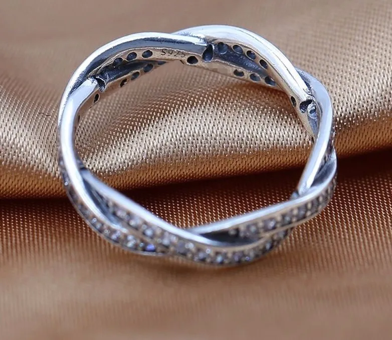 Autentyczne 925 Sterling Silver Ring Ring Księżniczka Tiara Królewska Korona Z Kryształowymi Pierścieniami Kompatybilny z Pandora DIY Biżuteria Kobieta