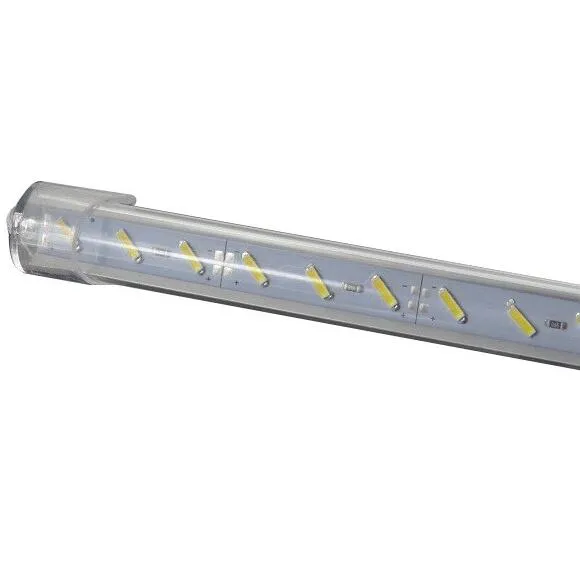 50 cm 7020 LED styv strip DC12V LED -stång Ljus U -form Aluminiumlegering Shell Under Cabinet Milky Cover Transparent Cover297s