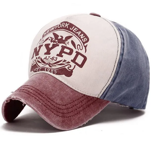 Hiphop letters baseball cap uitgerustsport casual honkbal caps mode straat hoofddeksels verstelbare maat katoen zon hoed nypd outdoor hoed DHL