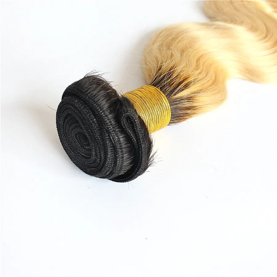 T1B/613 ombre human hair weave Body wave human hair bundles 100g Non-remy Human Hair Weaving 10-26inch 