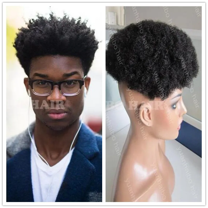 chep prix 8a cheveux péruviens hommes toupet dentelle base avec pu 6 pouces 1b couleur cheveux humains 7x9 afro curl toupet pour africain