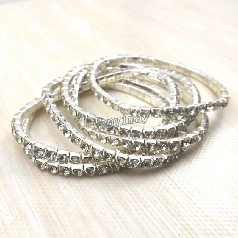 Fashion Transparent Fully-Jewelled Bracelets Single Row Crystal Bracelets For Gift Wholesale