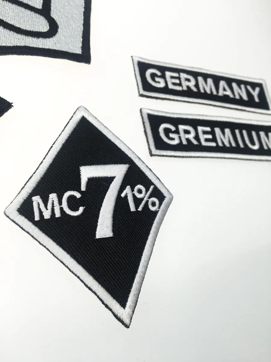 GREMIUM ドイツ刺繍パッチフルバックサイズパッチジャケット用アイアンオン衣類バイカーベストパッチロッカーパッチ 248 メートル