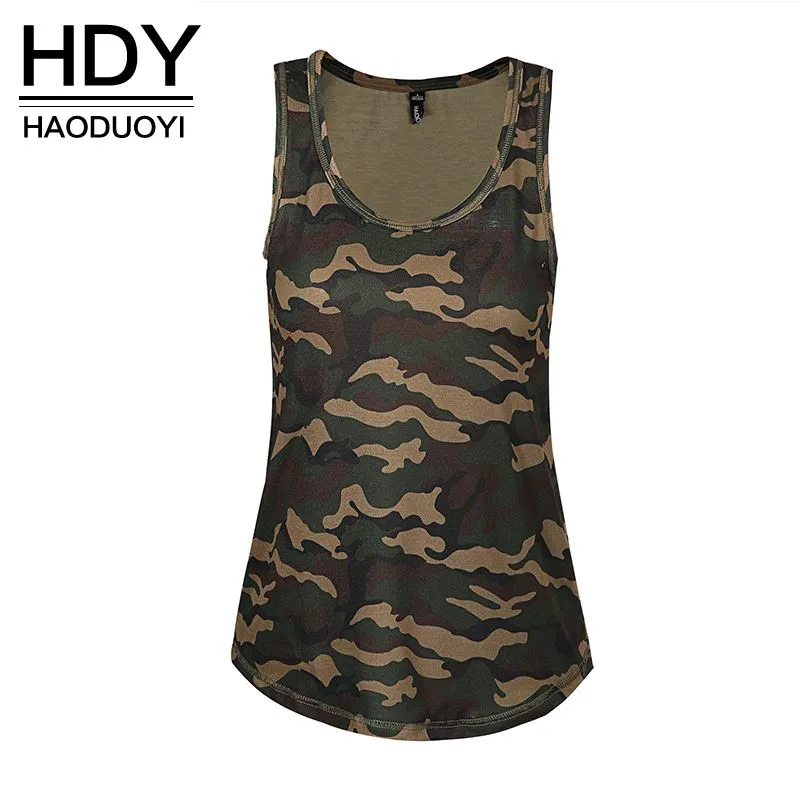 Women O Neck Striped Tee Camo Army Green Tank Tops Sleeveless Girl T Shirt For Wholesale