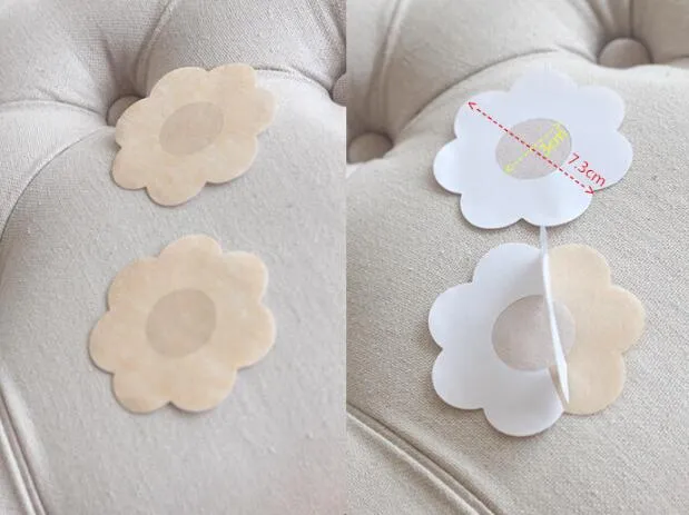 2016 Women One time Cubrepezon Nipple Cover Patch Breast Nipple Pad Petals Breast Nipple Pad Sin bra Breast Nipple Pad Petals