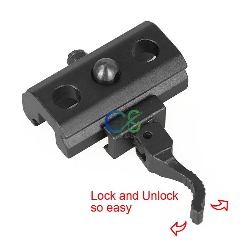 Tactical Airsoft Jakt 21.2mm Snabb avtagbar Sling Swivel Mount Adapter för Weaver Picatinny Rails CL33-0210