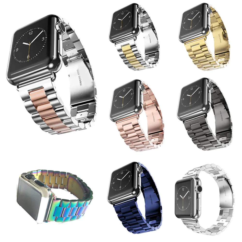 Lucury Stainless Steel Band Straps For Apple Watch Ultra 8 49mm Strap Link Bracelet 41mm 45mm 38mm 42mm 40mm 44mm Metal Bands Fit iWatch series 8 7 6 SE 5 4 3 2 1