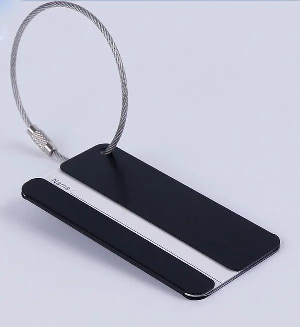 100pcs/lot 6colors aluminium travel luggage tag metal blank luggage tag on board Environmental protection plastic card set