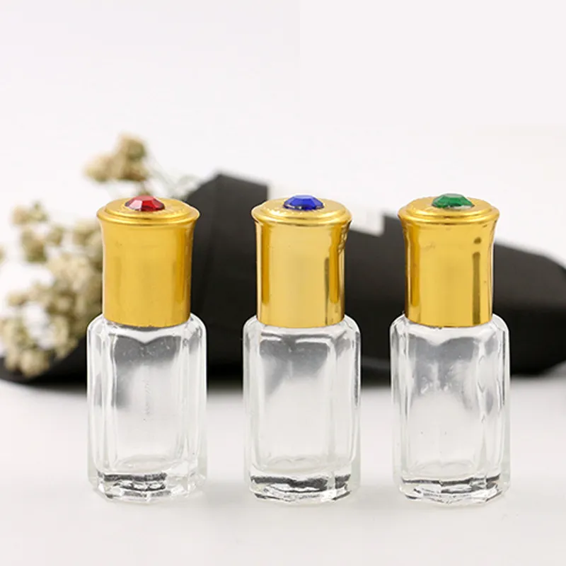 6 ML taşınabilir sekizgen ROLL ON yağlı şişeler üzerinde rulo şişe üzerinde cam rulo ile rulo parfüm şişeleri alüminyum kapaklı Ev Kokuları