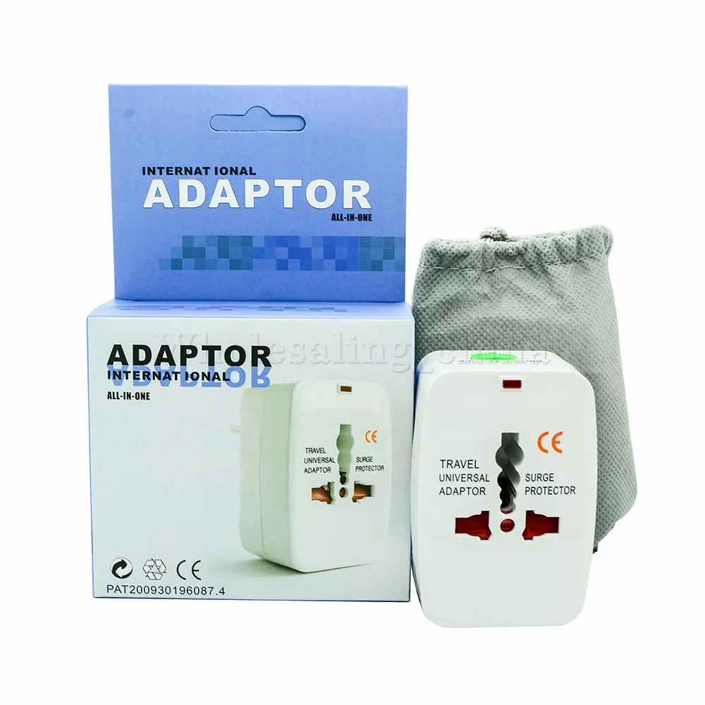 New All in One Universal International Plug Adapter World Travel AC Power Charger Adaptor with AU US UK EU converter Plug