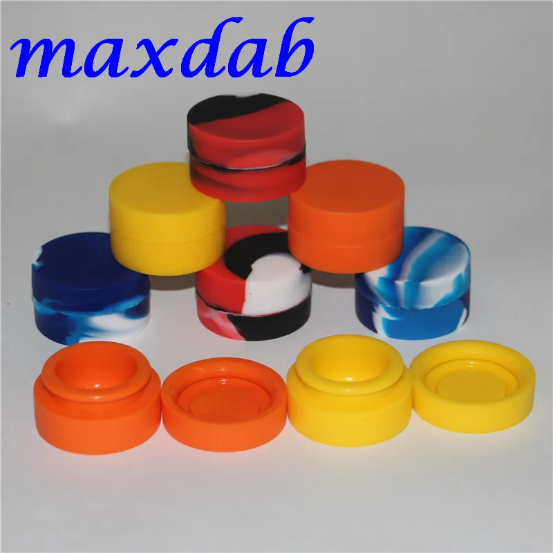 Food Grade 6mL Dabber Silicone Oil Containers 35*20mm Round Concentrate Oil Wax Jars Dab Wax Container For Dabs Pass FDA&LFGB Test