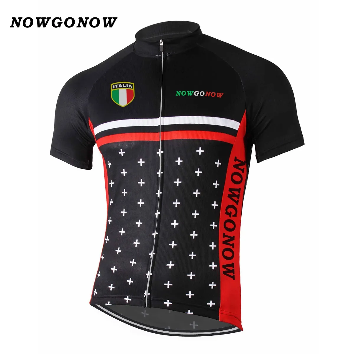 Maßgeschneidertes Herren-Radtrikot 2017, Italien, italienische Nationalmannschaft, Kleidung, Fahrrad, schwarz, Renn-Oberteile, Profi-Fahrer, Bergstraße, Outdoor-Sport, NOWGONOW