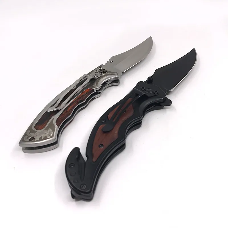 Browning 233 Folding Kniv 3CR13 Blad Rosewood Handtag Titanium Taktisk Kniv Pocket Camping Verktyg Snabb Öppna Jakt Survival Kniv