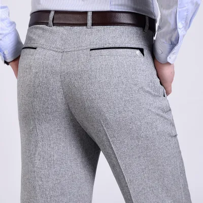 Großhandel - Sommer Herrenanzug Herren Seidenhose Business Herrenhose Western Style Hosen Formelle Hochzeitsfeier Kleider Größe 30-40