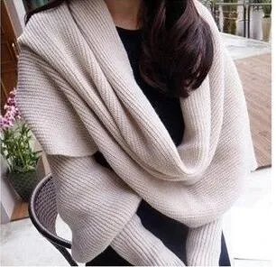 Winter Warm Scarf Winter South Korea Wool Knitting Scarf With Long Sleeves Shawls And Scarves For Men & Women 210cm
