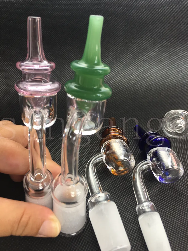 4mm d'épaisseur Quartz Banger Nail Avec Verre Carb Cap Femelle Mâle 10mm 14mm 18mm Joint 90 Degrés Quartz Bangers Clous Pour Tuyaux En Verre