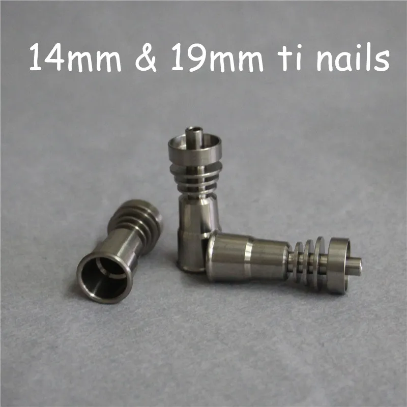 Titanium Domeless Nail GR2 14mm 19mm Joint Tools Male Female Carb Cap Dabber Grade 2 Ti Nails9115064