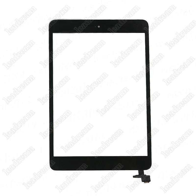 Touch Screen Glasses Digitizer with IC Connector Home Buton for iPad Mini Black and White