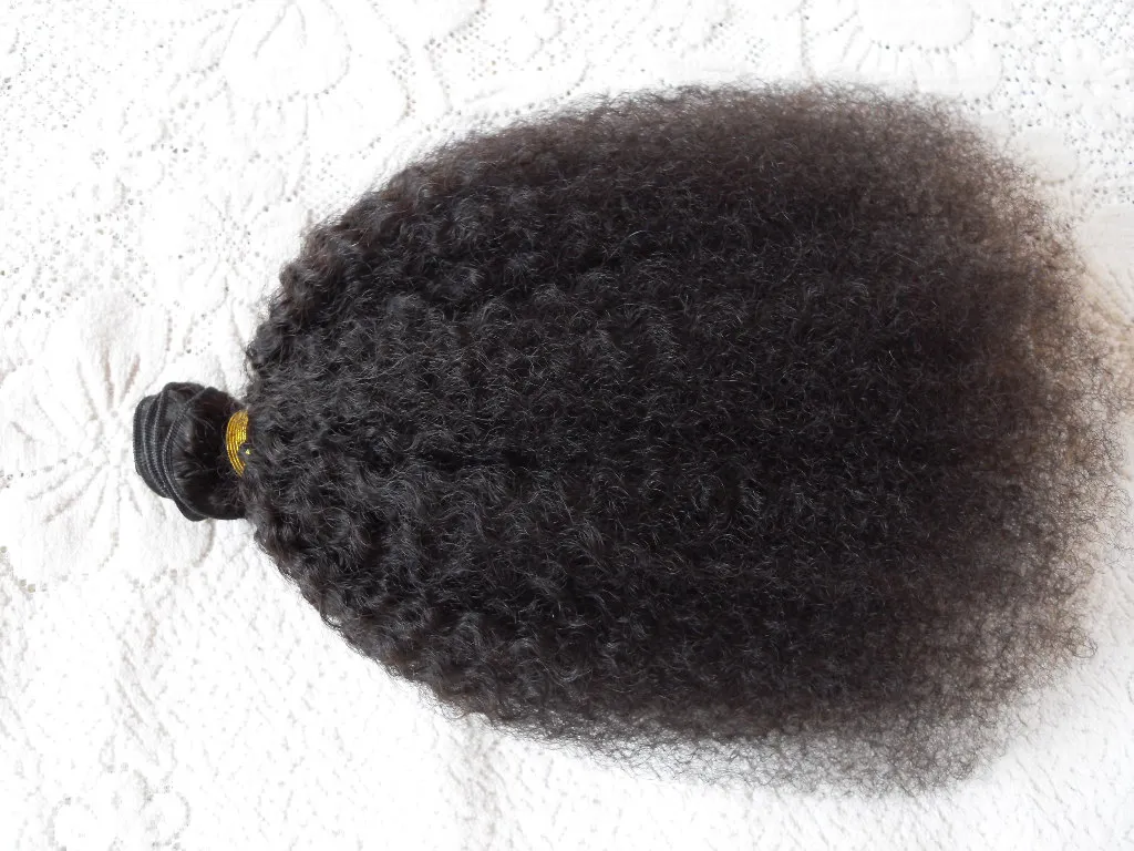 bomba brasiliana riccioli crespi trama dei capelli estensioni dei capelli umani vergini remy non trattati naturale nero marrone jet nero colore6734243