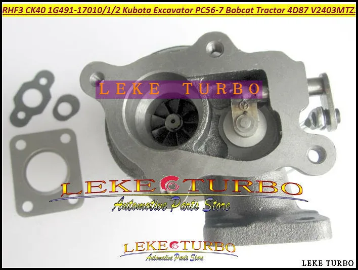 TURBO RHF3 CK40 VA410164 1G491-17011 1G491-17012 1G491-17010 Turbocharger For Kubota Excavator PC56-7 Bobcat Tractor 4D87 V2403-M-T-Z3B (6)