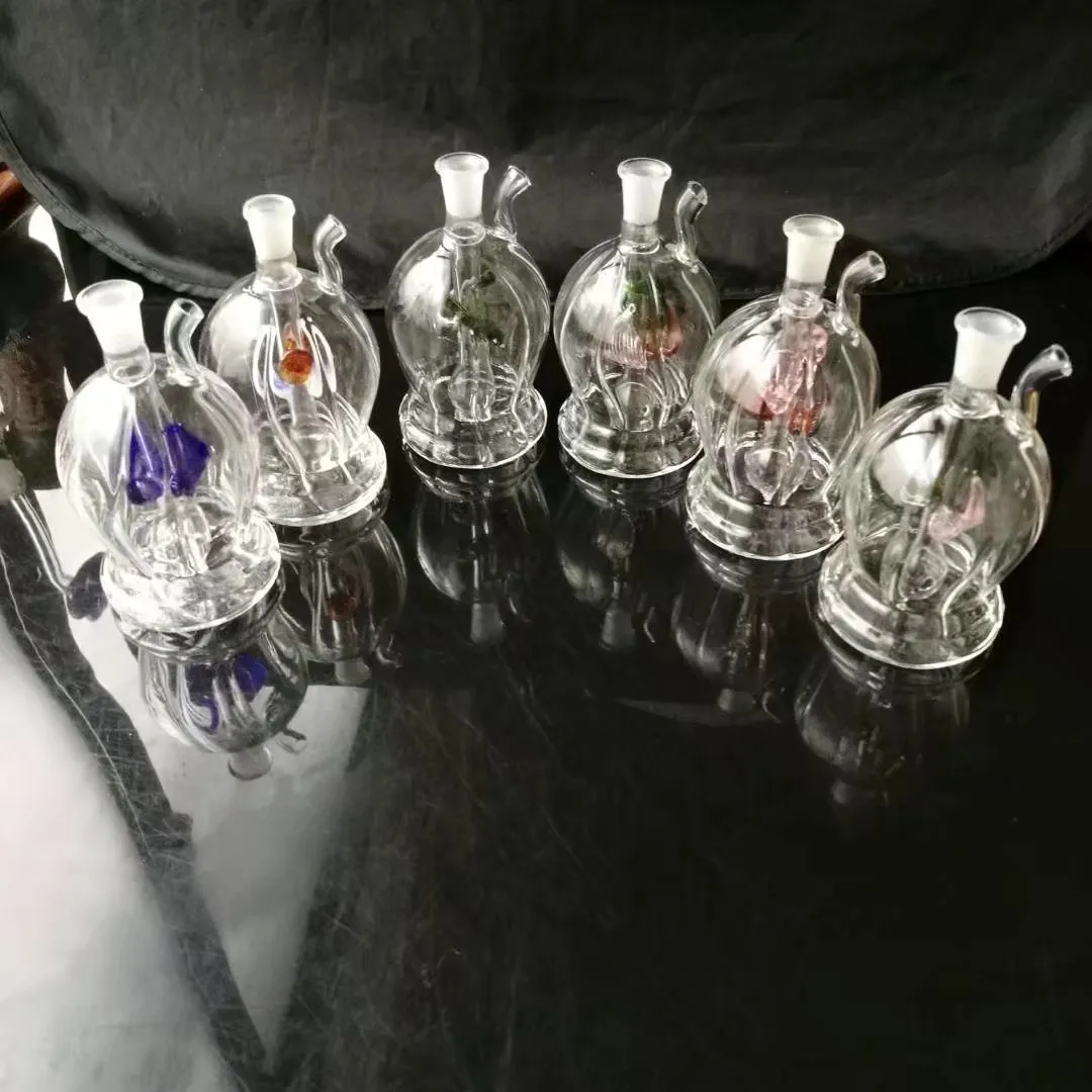 Flerblomma runda salivkrukor, glasvattenrör rökrör percolator glas bongs oljebrännare vatten rör olje riggar rökning med dropper