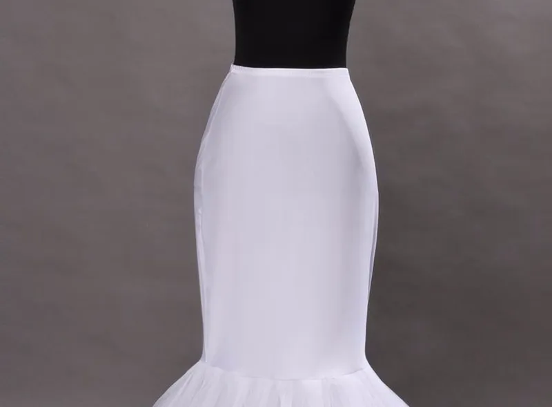 Mermaid Petticoat slip 1 Hoop Bone Elastic Wedding Dress Petticoat Crinoline Jupon Mariage 218H