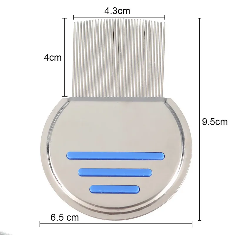 Terminator Lice Comb Nit Free Kids Hair Rid Headlice Superdensity Stainless Steel Metal Teeth Remove Nits Brush for Pet Dog Cat