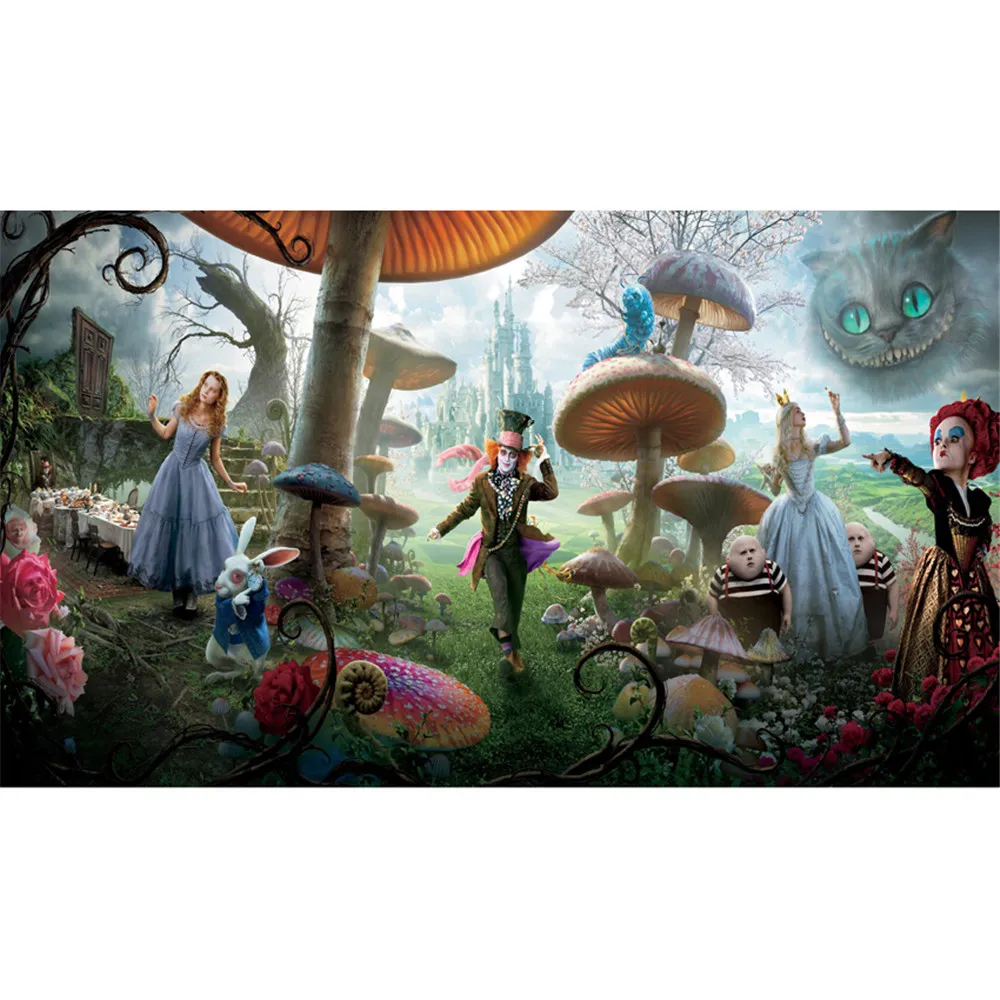 Fonti di fotografia di Wonderland Fonshours Forest Children Compocoliere Studio fotografico Sfondo Princess Castle Party Stage Backdrop