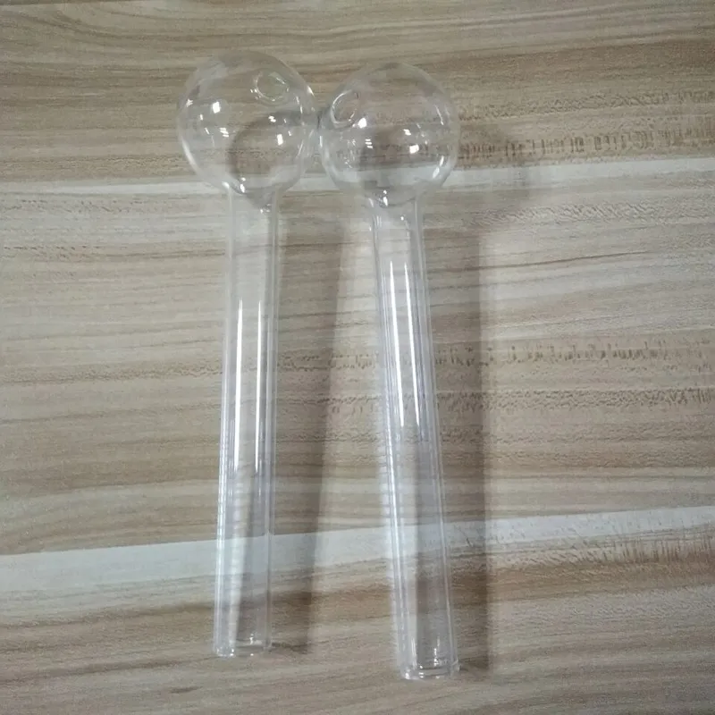 Vente chaude Pipe À Huile En Verre 8 pouces grand tuyau brûleur à mazout Tube En Verre Pipe À Huile Nail Épais Clair livraison gratuite