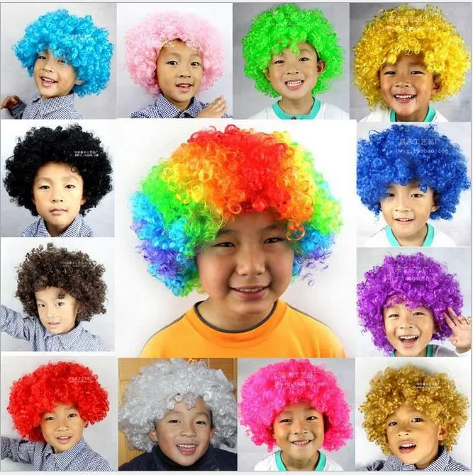 Festival Clown Wig Costume New Circus Curly Party Favors afro wigs Halloween Costume Wig Hair soccer Fans wig1737461