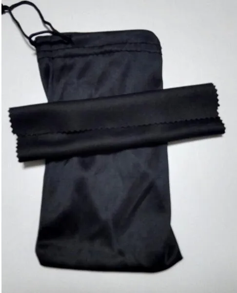 Sunglase Black Cleaning Cloth Pouch Pouch Soft glasögon Bag Glasögon Solglasögon Väskor Tyg lot 1759CM6686120