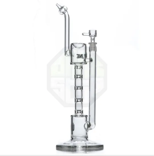 Unika bongs upline rakt glas bong med spline PERC klart tjockt glas bongs inline återvinningsbägare bong