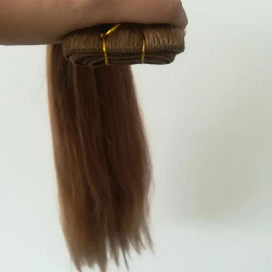 스트레이트 웨이브 BALCK 색상 24inch Weft 100grams / PC 및 8/613 피아노 22inch # 10 나노 링 머리 20''and 테이프 18 ''