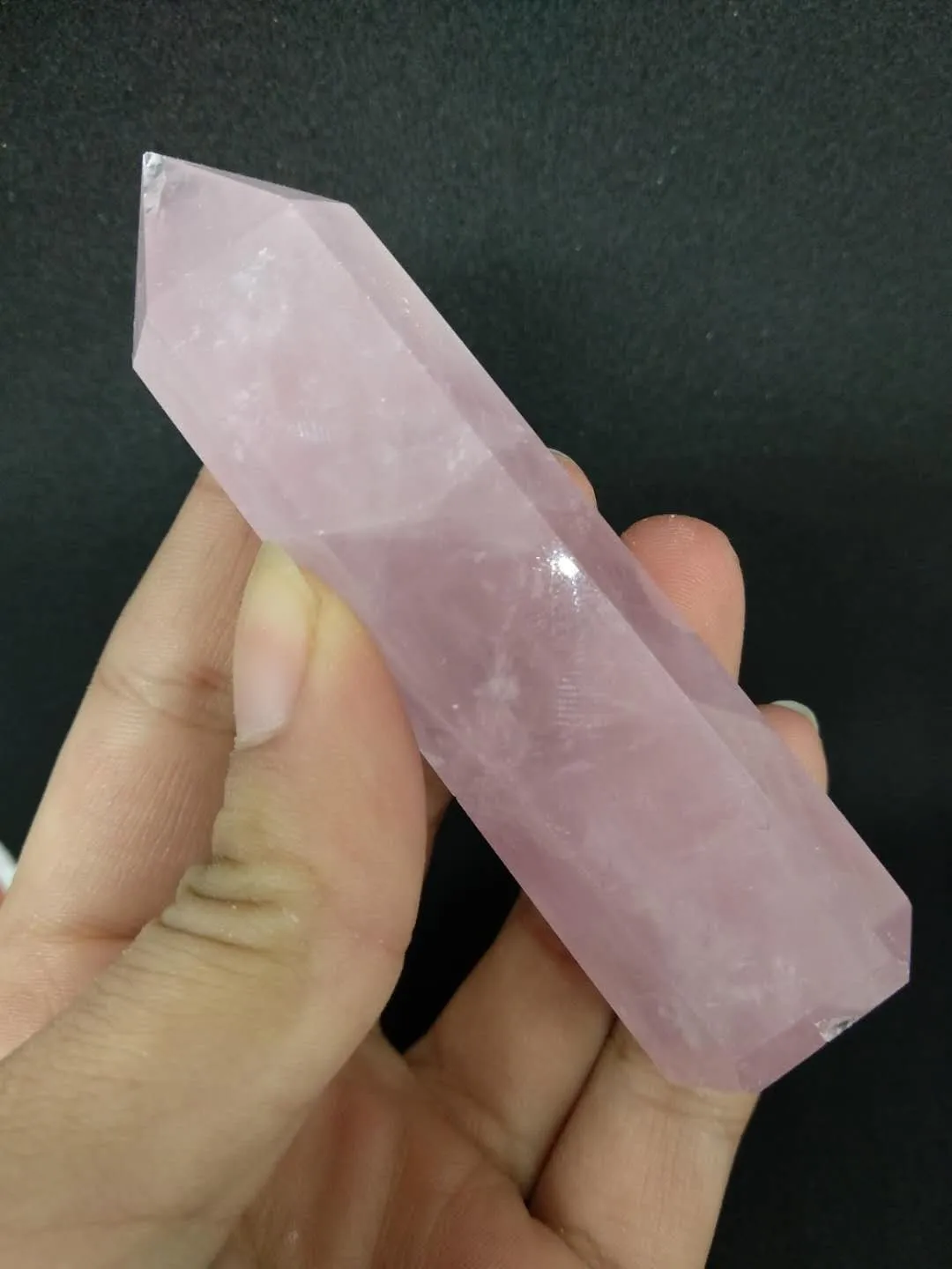 Горячая распродажа! Природные розовый кварц Кристалл палочка точки исцеления природных камней и минералов для рождественский подарок бесплатная доставка