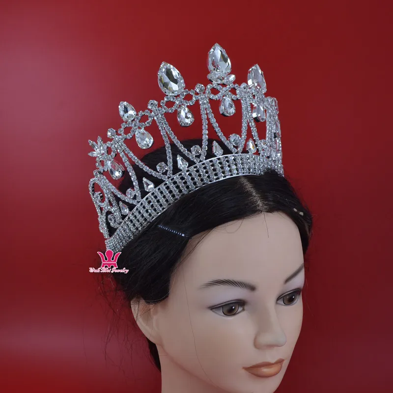 Coroas Original Strass Crystal Concurso Concurso de Beleza Sra. Coroa Casamentos Eventos Noivas Acessórios para o Cabelo Rainha Princesa Estilo M209h